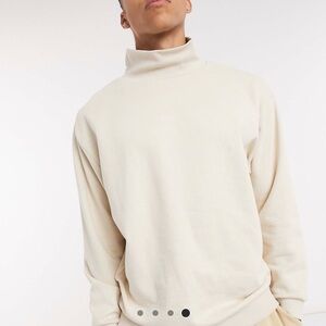 ASOS Men's Off-White Turtleneck Sweater